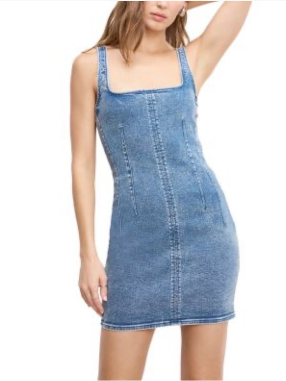 GOOD AMERICAN Denim Shift Dress